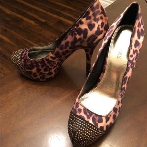 New Leopard High Heel Platform Stilettos size 9
